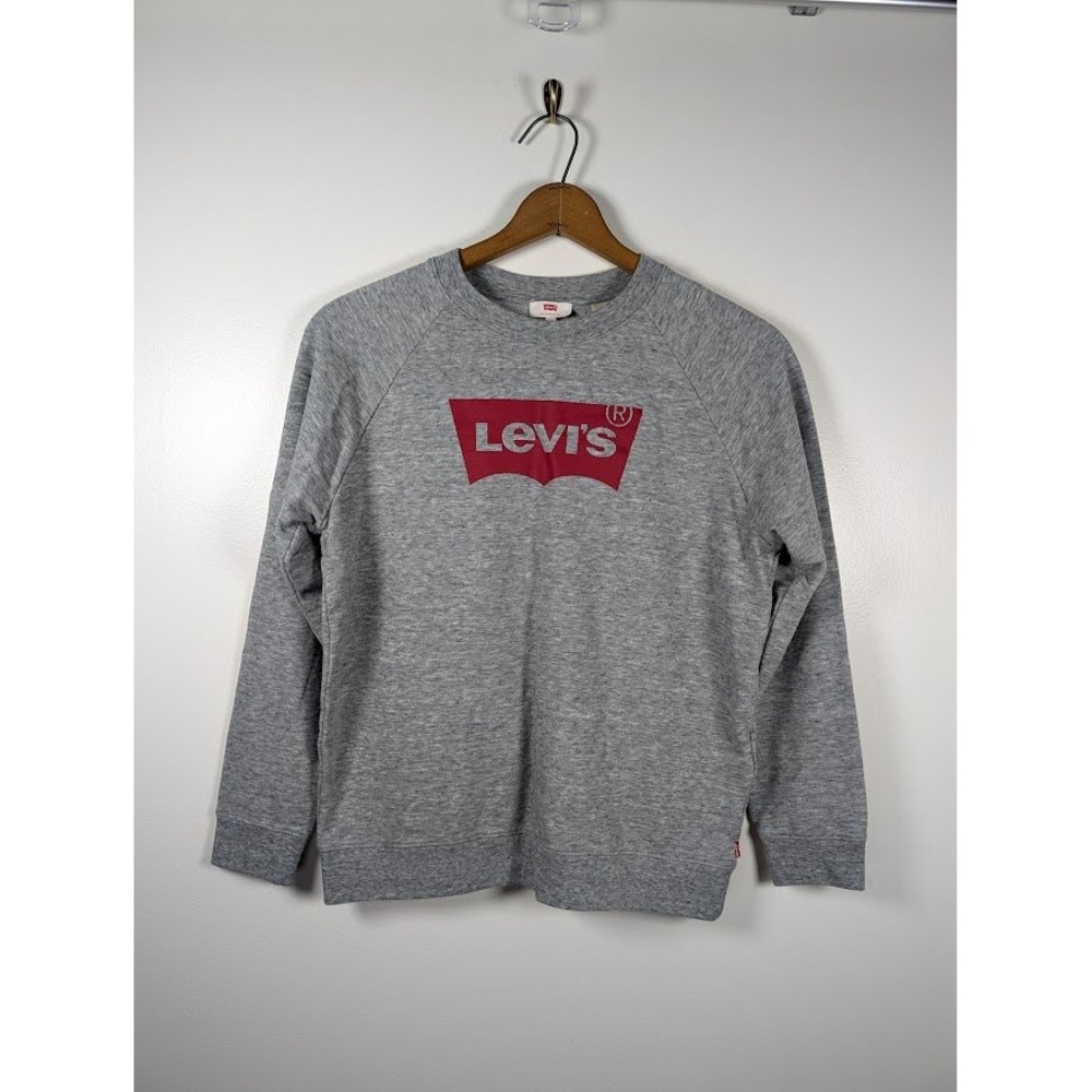 Levi's Sweatshirt Women's Size Small Logo Crewneck Pullover Crop Lightweight